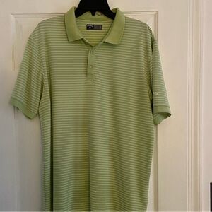 Men's Calloway Green Striped Polo Shirt